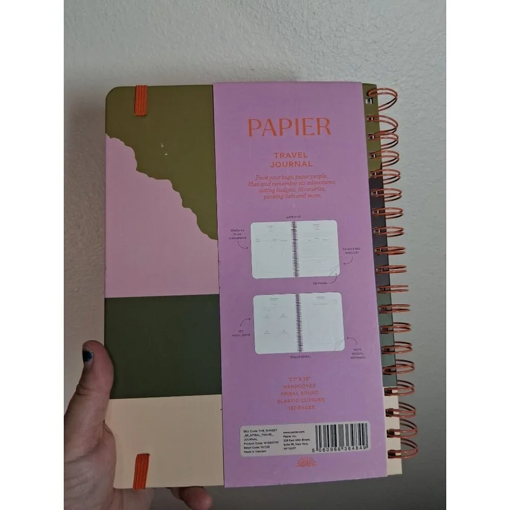 NWT My Adventures Travel Journal Notebook Spiral Bound Stationary Plan Keepsake